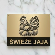 Tabliczka Z NAPISEM SWIEŻE JAJA dowolny tekst oraz grafika