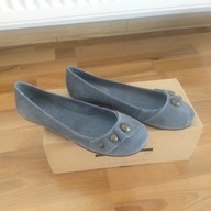 NINE WEST skórzane baleriny czółenka skóra 38