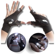 RĘKAWICE 2x RĘKAWICZKI WARSZTATOWE Z LED LATARKA PODŚWIETLANE LAMPKA LEDOWA