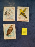 Ptaki. Zestaw kasowanych.Węgry. 01381