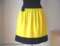 Spódnica żółta guma uniwersalna na gumie