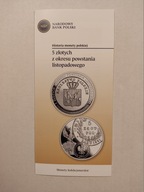 Folder NBP 2025 5 złotych z okresu powstania listopadowego j.polski