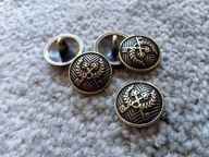 GUZIK METALOWY-STARE ZŁOTO - HERB - guziki - 15 mm