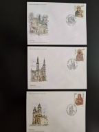 Sanktuaria Maryjne, komplet 3 FDC ze znaczkami Fi 3920 - Fi 3922