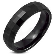 OBRACZKA CZARNA CERAMIKA POLEROWANA 6 MM ZJAWISKOWY SZLIF R.13