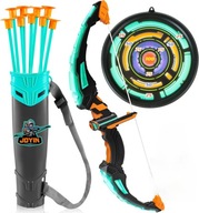JOYIN Zestaw łuczniczy dla dzieci LED z 7 strzałami tarczą i kołczanem