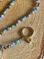 Naszyjnik handmade Sodalit literka S