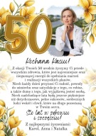 Personalizowana ramka na 50 urodziny – prezent ze zdjęciem i dedykacją