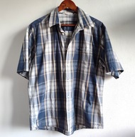 Koszula z krótkim rękawem LeeCooper 42 w kratę na lato markowa (K14)