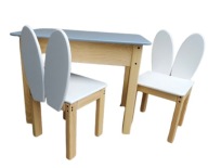 Stolik i 2 krzesełka drewniane 92-116