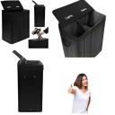 KOSZ NA PRANIE BIELIZNĘ BAMBUSOWY DWUKOMOROWY Z PODZIAŁEM POJEMNIK 100L