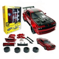 Model Dodge Challenger metalowy samochód 1:36 zestaw do tuningu CZERWONY