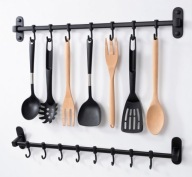 WIESZAK KUCHENNY RELING LOFT – UCHWYT NA PRZYBORY + HACZYKI ORGANIZER