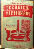 PODRĘCZNY SŁOWNIK TECHNICZNY w 6-ciu językach (Polski – Angielski...) 1947