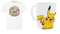 *Zestak* Koszulka Pokemon i Kubek z Postacją Pikachu Rozmiar - 158