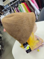 Czapka damska karmel, kapelusik futerko eko, wiskoza !!!