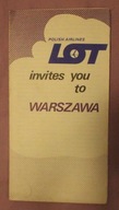 LOT - POLISH AIRLINES invites you to WARSZAWA - BROSZURKA - MAPKA LOT