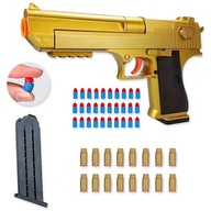 Pistolet Zabawkowy DESERT EAGLE Złoty Realistyczny 1:1 ŁADOWANY na Naboje