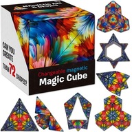 KOSTKA MAGNETYCZNA 3D PRZESTRZENNA FIDGET MAGIC CUBE ANTRYSTRESOWA ZABAWKA