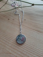 Naszyjnik z żywicy z suszonymi kwiatami Wyjątkowe prezent