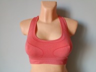 Śliczny biustonosz top Crivit Indoor r.L koralowy