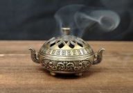 Miniaturowa Kadzielnica "SPOKÓJ ZEN" – Antyczny Mosiądz