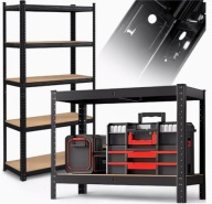 Regał magazynowy metalowy GardenLine 5 półek 180 x 90 x 30 cm max 175 kg