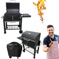 DUŻY GRILL OGRODOWY ANGULAR ŻELIWNY RUSZT TERMOMETR + POKROWIEC GRATIS