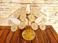 Lampa wisząca kwiaty margaretki szklane bukiet