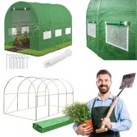 TUNEL FOLIOWY OGRODOWY MOCNY WZMOCNIONY SZKLARNIA NA WARZYWA FOLIA 3,5x2x2m