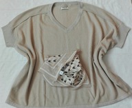 Max&Moi Paris luksusowy sweterek nietoperz mix kaszmiru