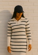 Sukienka sweterkowa komin na zamek