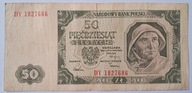 Banknot PRL 50 zł 1948 rok SERIA: DY