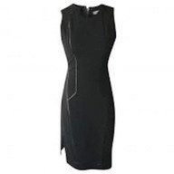 Helmut Lang Czarna Elegancka Wełniana Sukienka