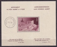 1938 Belgia Pomnik króla Alberta Mi blok 7
