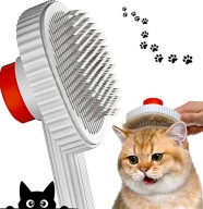 SZCZOTKA Dla Kota Samoczyszcząca Przycisk Do Pielęgnacji Sierści Biała Hit