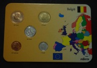 Belgia - zestaw - przegląd nominałów - 5 monet ( Belgie )