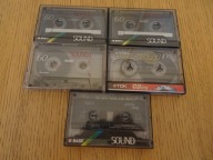 Kasety magnetofonowe 5 sztuk, TDK, Basf, Emtec