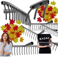 GRABIE DO KAMIENIA STALOWE 18-ZĘBNE GRABKI OGRODOWE GLEBY BEZ TRZONKA KADAX