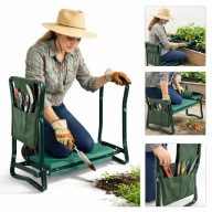 Klęcznik Taboret Ogrodowy Krzesło Na Plaże Taras Balkon Wędkarskie 2w1