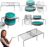 PÓŁKA KUCHENNA STOJĄCA NA BLAT NA MIKROFALĘ NABLATOWA METALOWA CZARNA VILDE