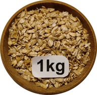 Owies Bezłuskowy Gnieciony, Płatki Owsiane z Owsa Bezłuskowego 1kg, 2025r