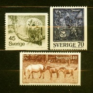 SZWECJA ** SŁANIA, sowa, konie Mi 991-93