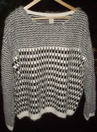 K-I-K-I-T biało-czarny sweter r. XL