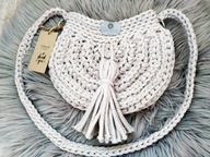 Torebka Boho na szydełku ze sznurka