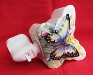 Lampka porcelanowa nocna do kontaktu * MOTYL