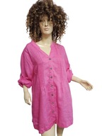 KOSZULA LNIANA boho rękaw podpinany plisy 46