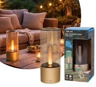 Solarna lampa stołowa LED 7x19 cm migocząca lub stała USB-C taras - 2 TRYBY