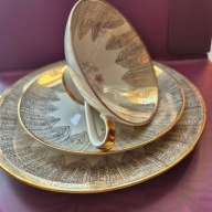 Komplet śniadaniowy Bawaria lata 60 Elfenbein. Porzellan.Bavaria