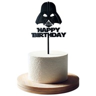 Ozdoba Topper na Tort Happy Birthday z motywem Star Wars Dekoracja Vader